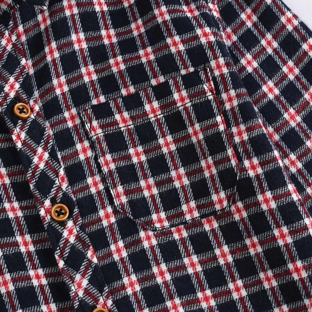 Boys Flannel Shirt (Dark Mode)