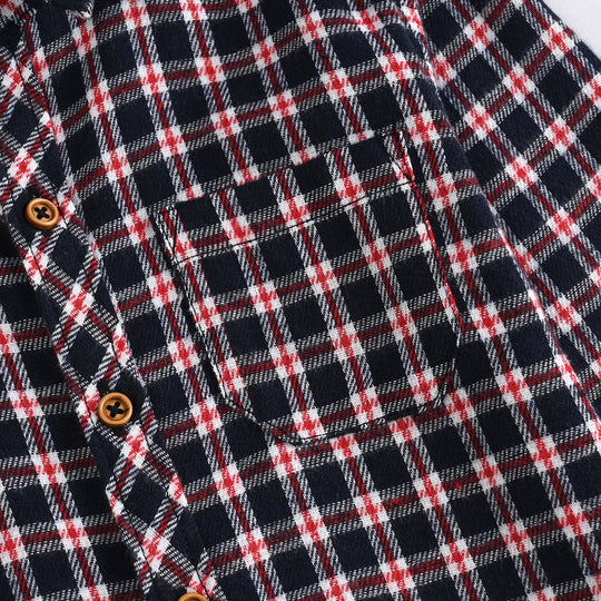 Boys Flannel Shirt (Dark Mode)