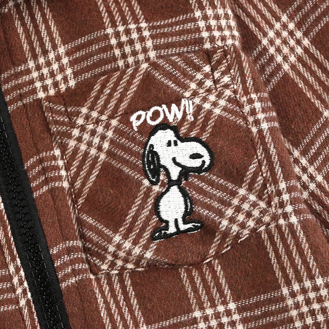 Infant Boys Flannel Shirt-Brown Check