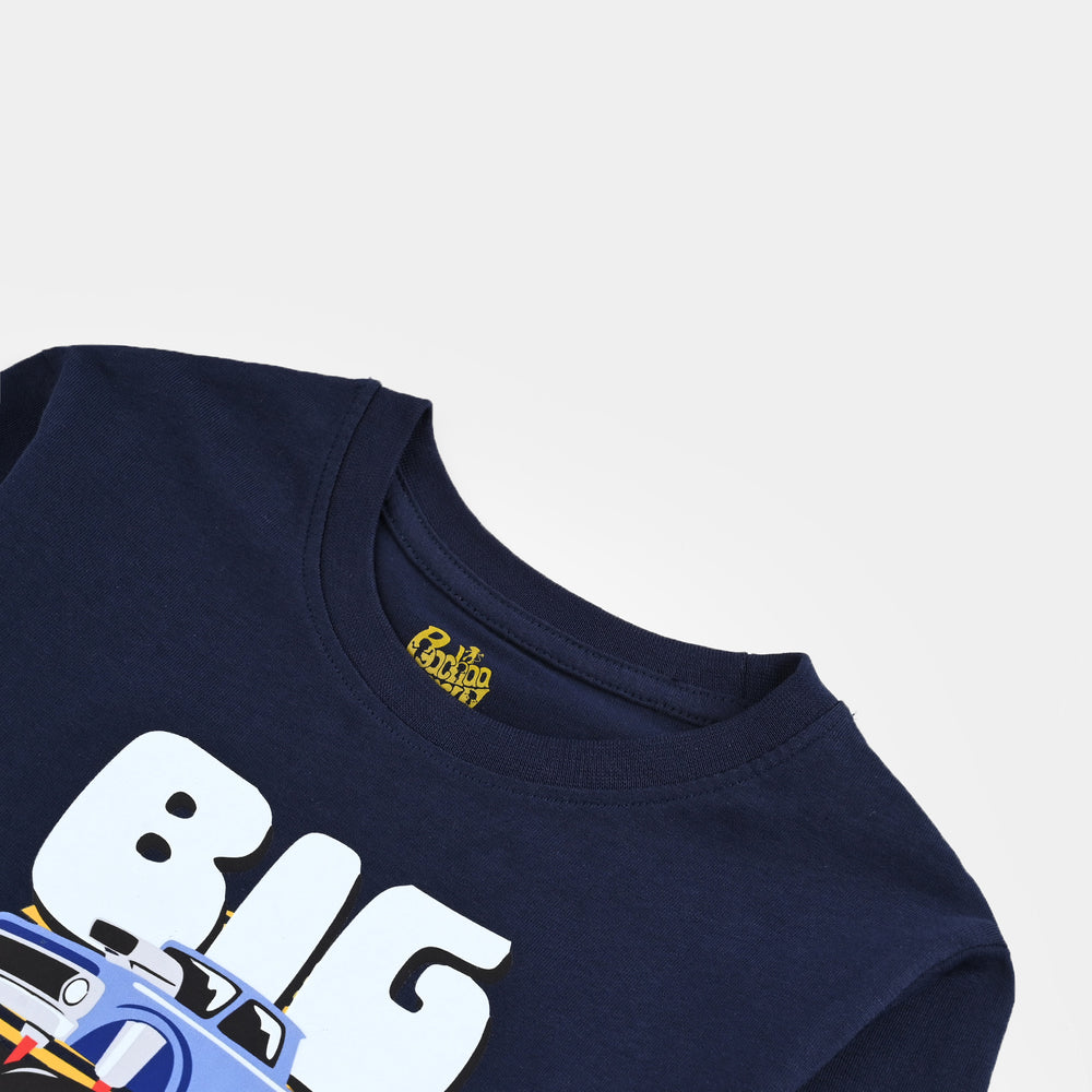 Boys Jersey/Terry T-Shirt F/S Big Bro-NAVY