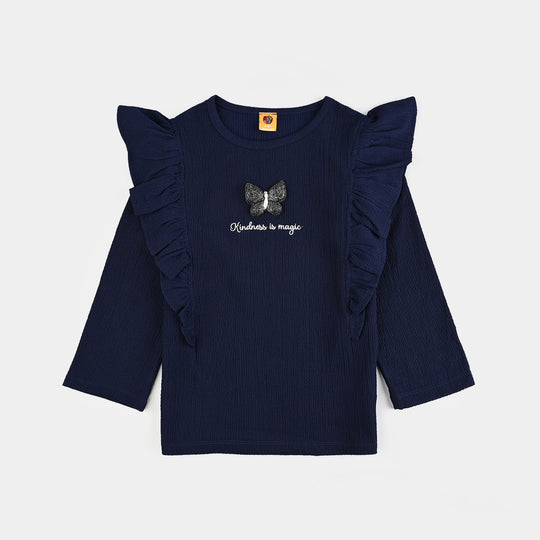 Girls Poly Crinkle 2 Piece KINDNESS IS MAGIC-Blue