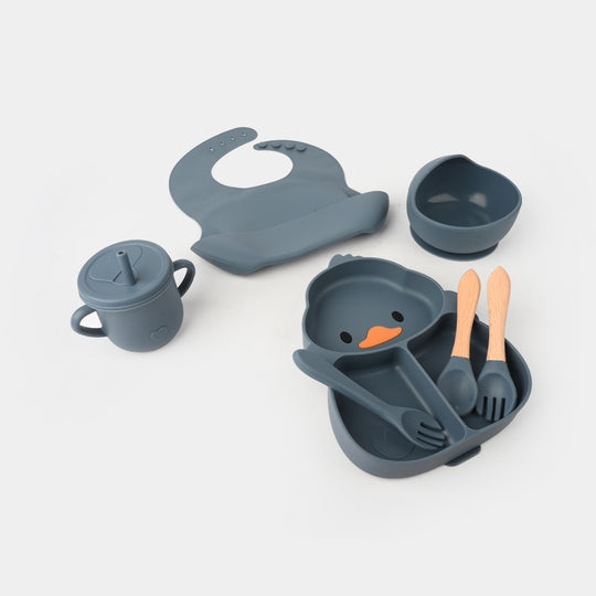Adorable Food Grade Silicone Baby Tableware Set 9Pcs Set | Duck 1545