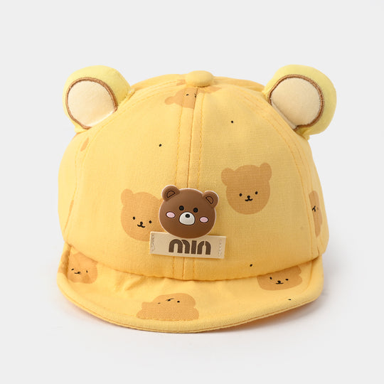 Baby Sun Protection Stylish Cap 3M+| Yellow Bear 1550
