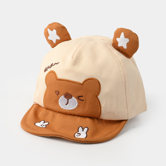 Baby Sun Protection Stylish Cap 3M+| Brown Big Bear 1550