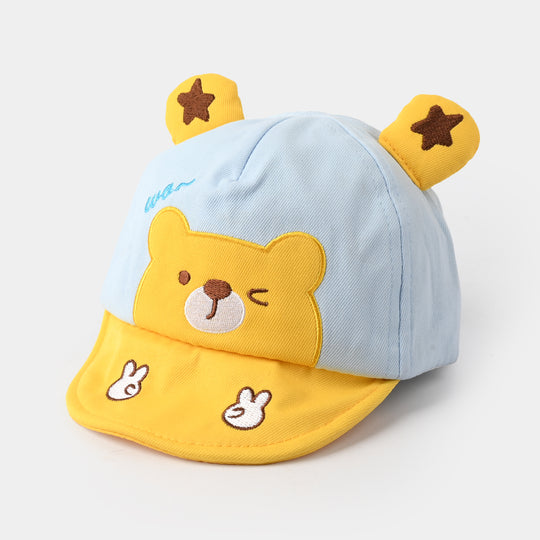 Baby Sun Protection Stylish Cap 3M+| Blue Big Bear 1550