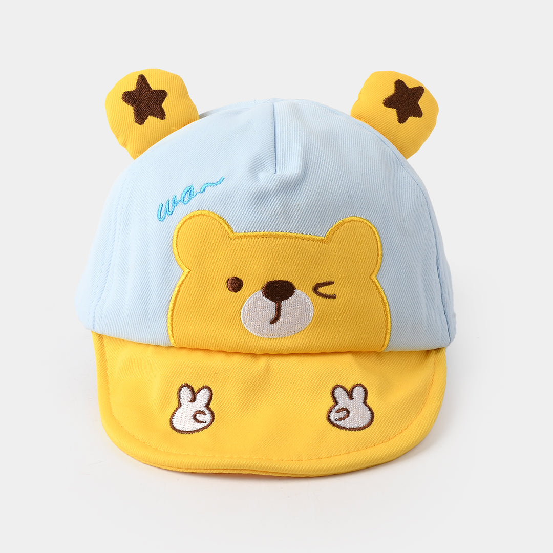 Baby Sun Protection Stylish Cap 3M+| Blue Big Bear 1550