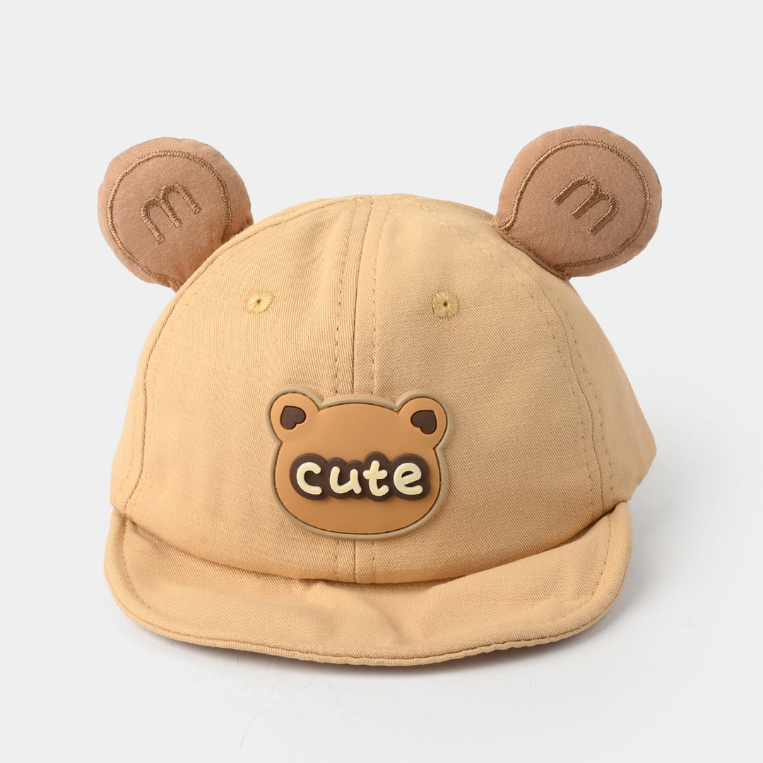 Baby Sun Protection Stylish Cap 3M+| Cute Brown 1550