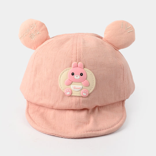 Baby Sun Protection Stylish Cap 3M+| Small Pink Rabbit 1550