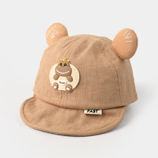 Baby Sun Protection Stylish Cap 3M+| Brown Dinosaur 1550