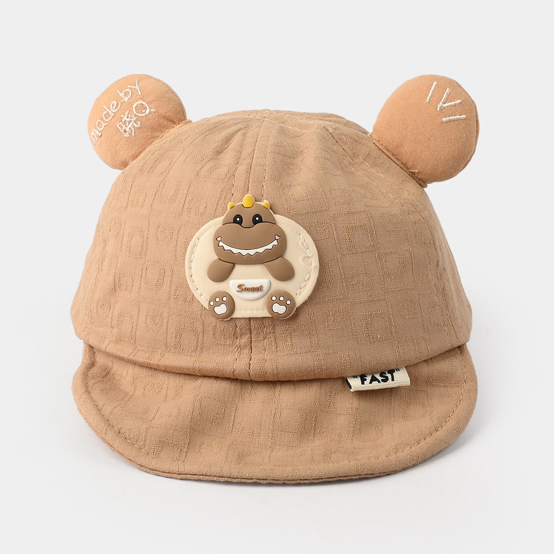 Baby Sun Protection Stylish Cap 3M+| Brown Dinosaur 1550