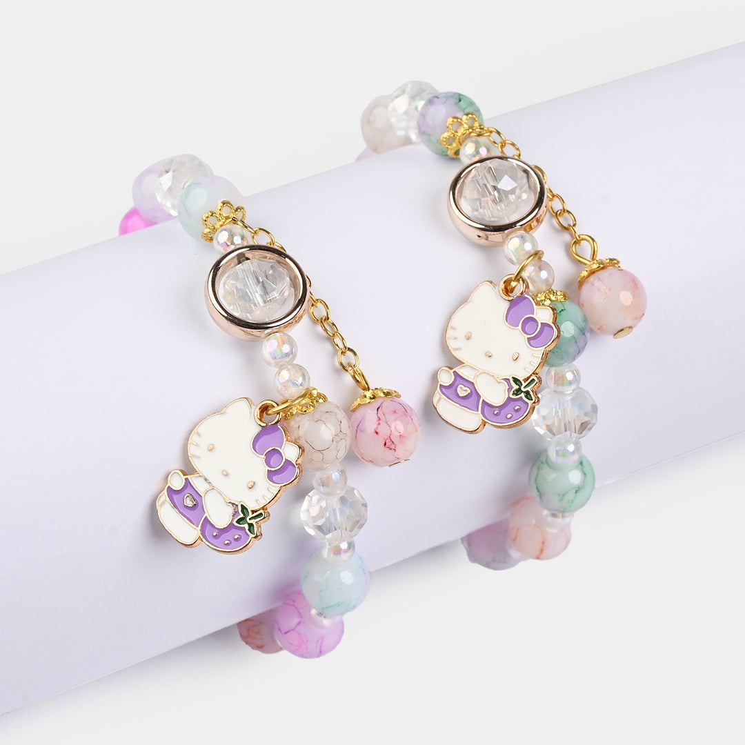 Fancy Crystal Beaded Bracelet for Girls
