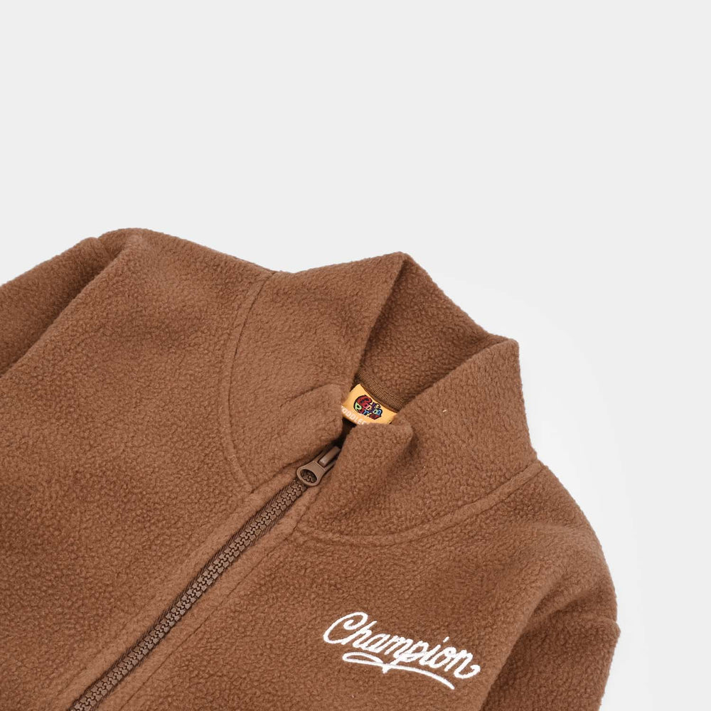 Boys Fleece Jacket Champion-BROWN