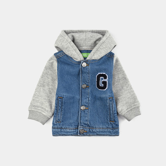 Infants Boys Denim rigid Woven Jacket Original-Ice Blue