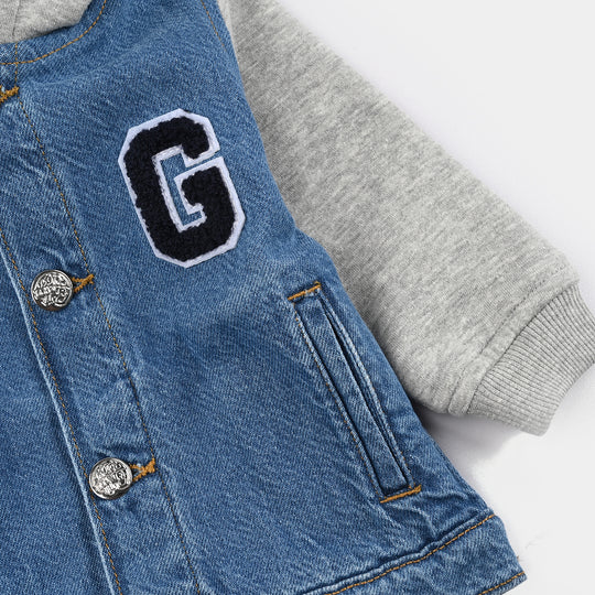 Infants Boys Denim rigid Woven Jacket Original-Ice Blue