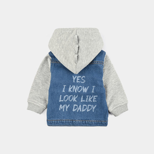 Infants Boys Denim rigid Woven Jacket Original-Ice Blue