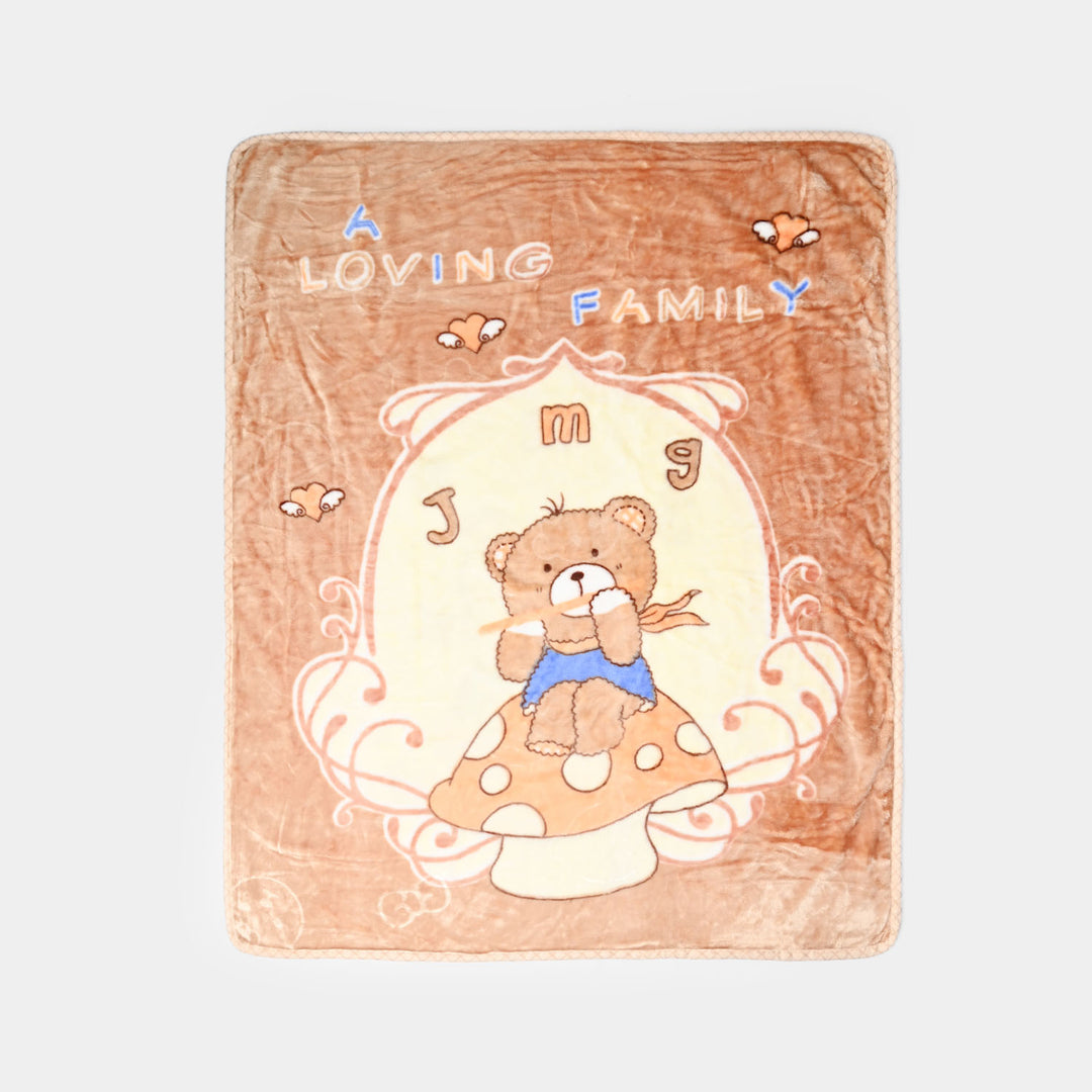 BABY PLUSH BLANKET 1432 BROWN