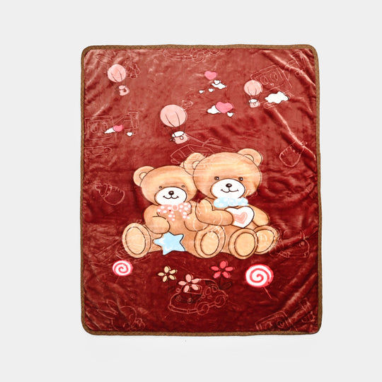 BABY PLUSH BLANKET 1435 BROWN