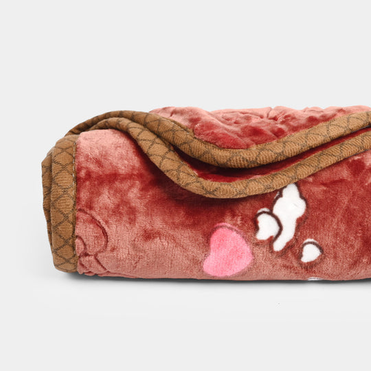 BABY PLUSH BLANKET 1435 BROWN