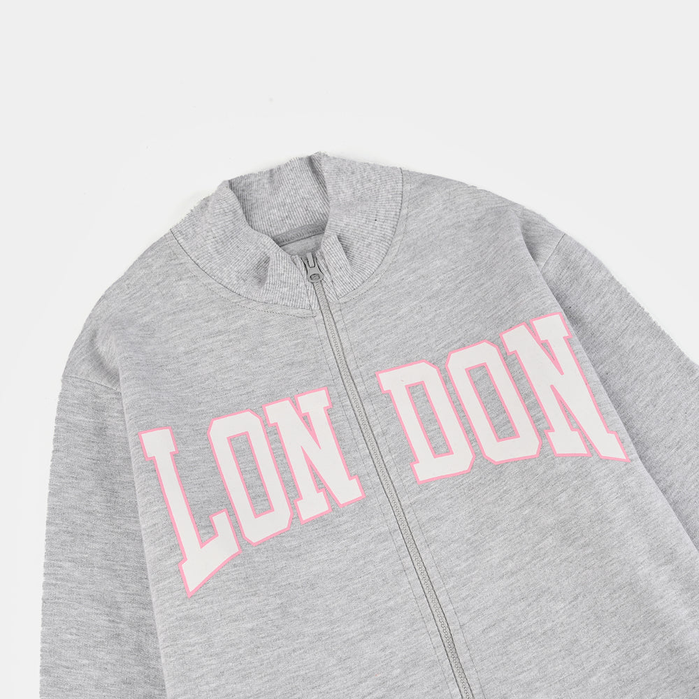 Girls Fleece Jacket LONDON-GREY