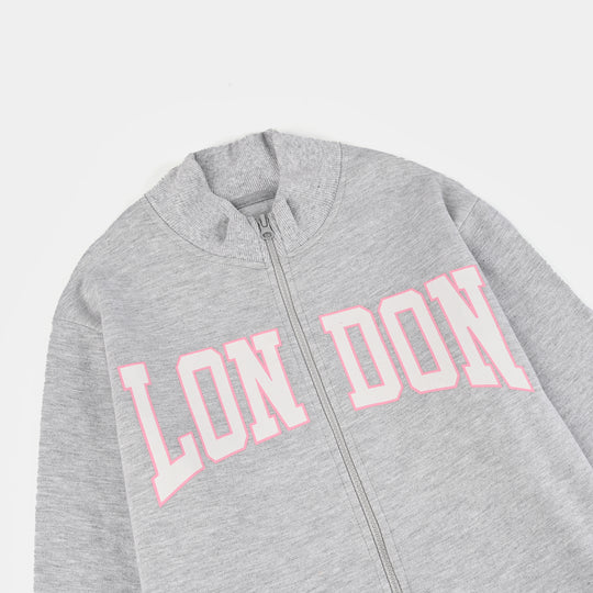 Girls Fleece Jacket LONDON-GREY