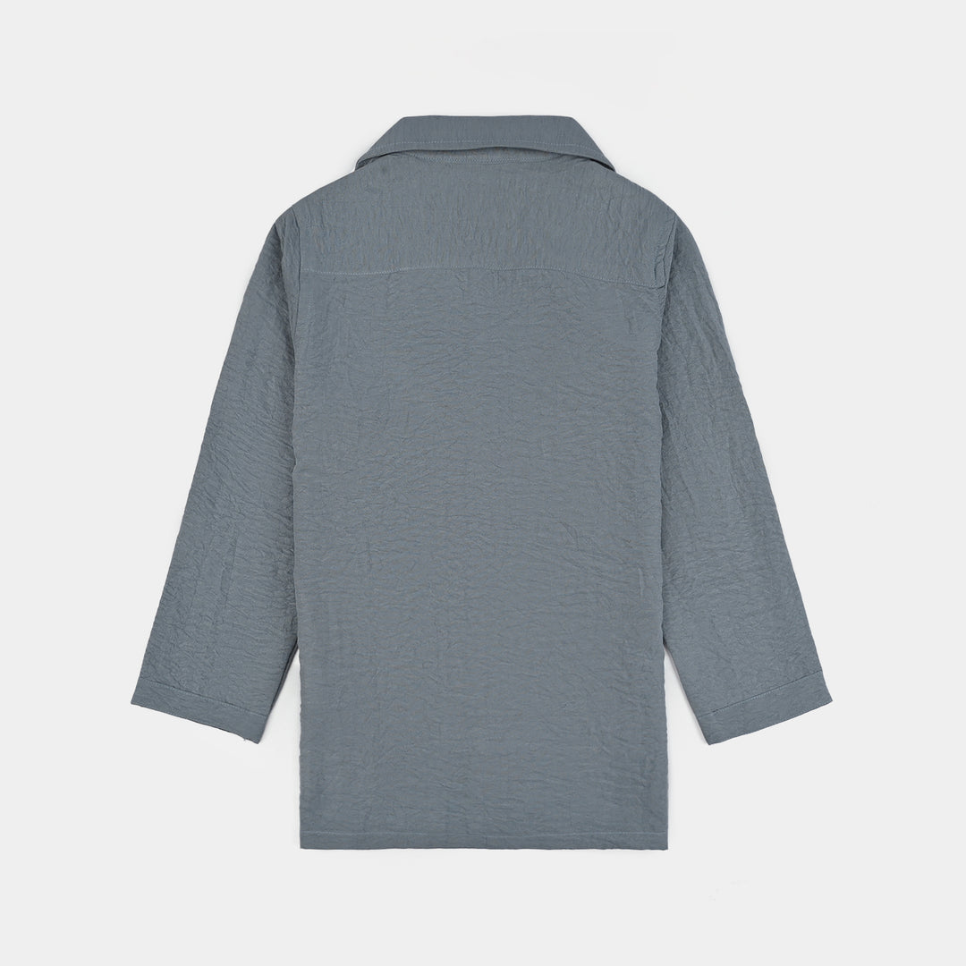Boys Viscose Woven Nightwear-Basic-GREY