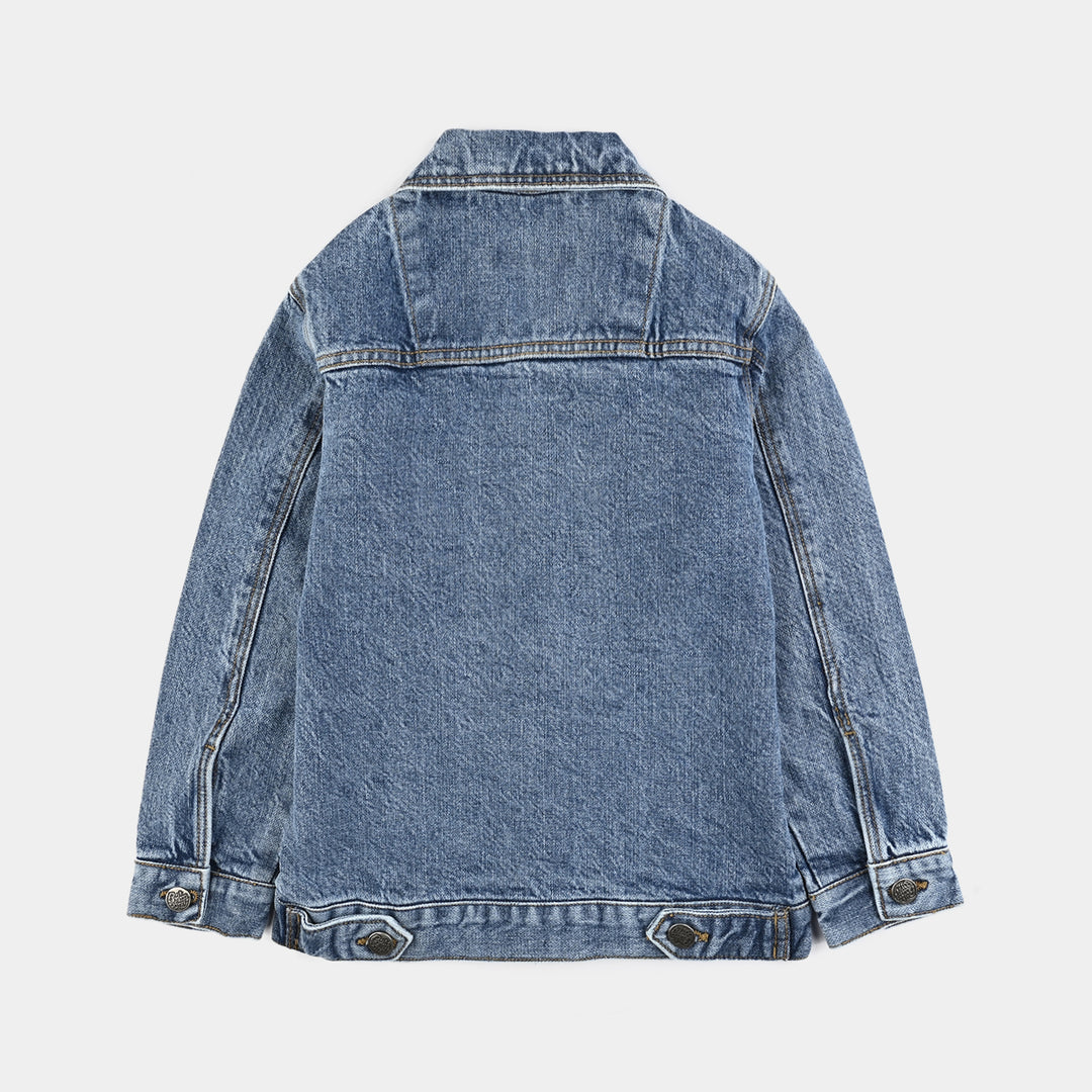 Girls Denim rigid Jacket Hearts-LT.Blue