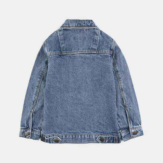 Girls Denim rigid Jacket Hearts-LT.Blue