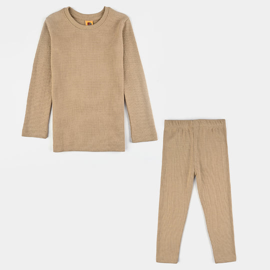 Unisex Thermal Inner Wear Suit - BEIGE
