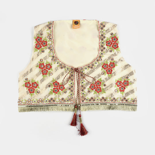 Girls Jacquard 4Pcs Kashaf-Red