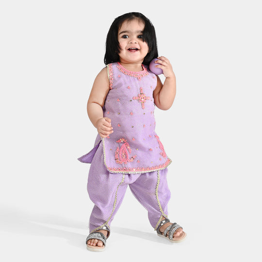 Infant Girls Net Fancy 2Pcs Safa-Lylac