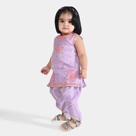 Infant Girls Net Fancy 2Pcs Safa-Lylac