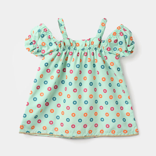 Infant Girls Raw Silk 2Pcs - Mint Green