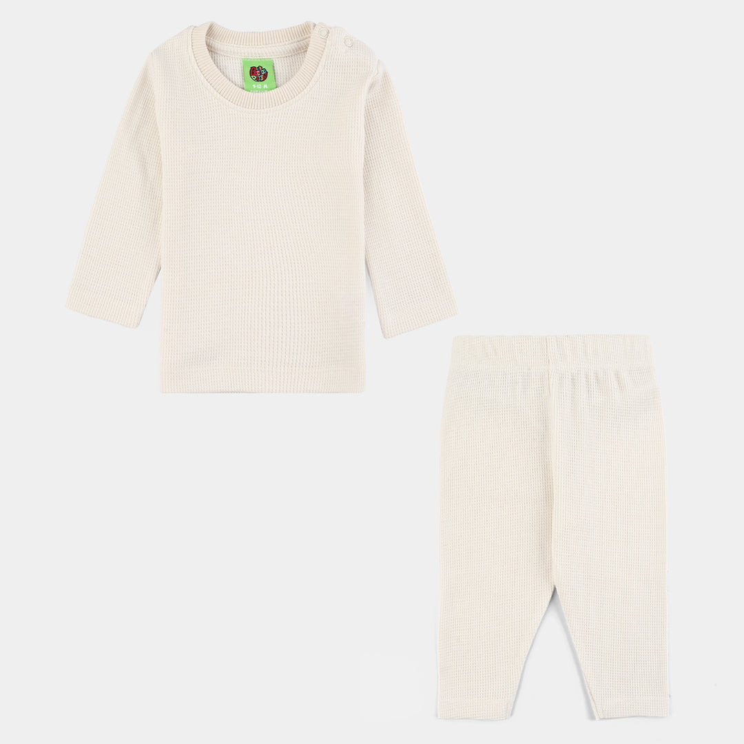 Infant Unisex Thermal Inner Wear Suit - Off White