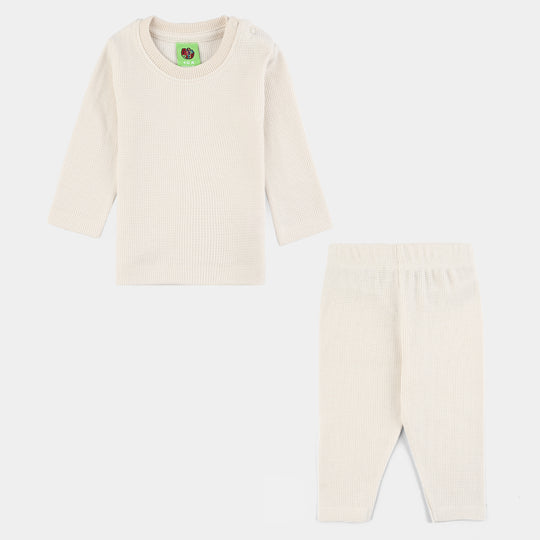 Infant Unisex Thermal Inner Wear Suit - Off White