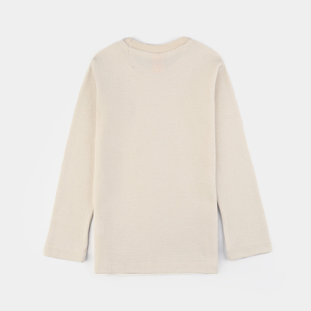 Boys Thermal Inner Wear Suit - Off White