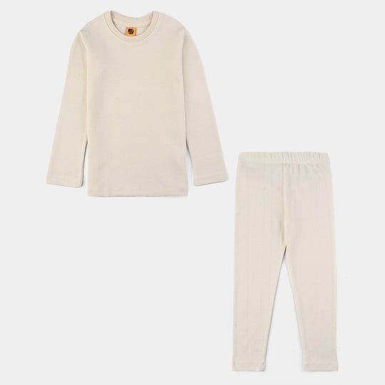 Boys Thermal Inner Wear Suit - Off White