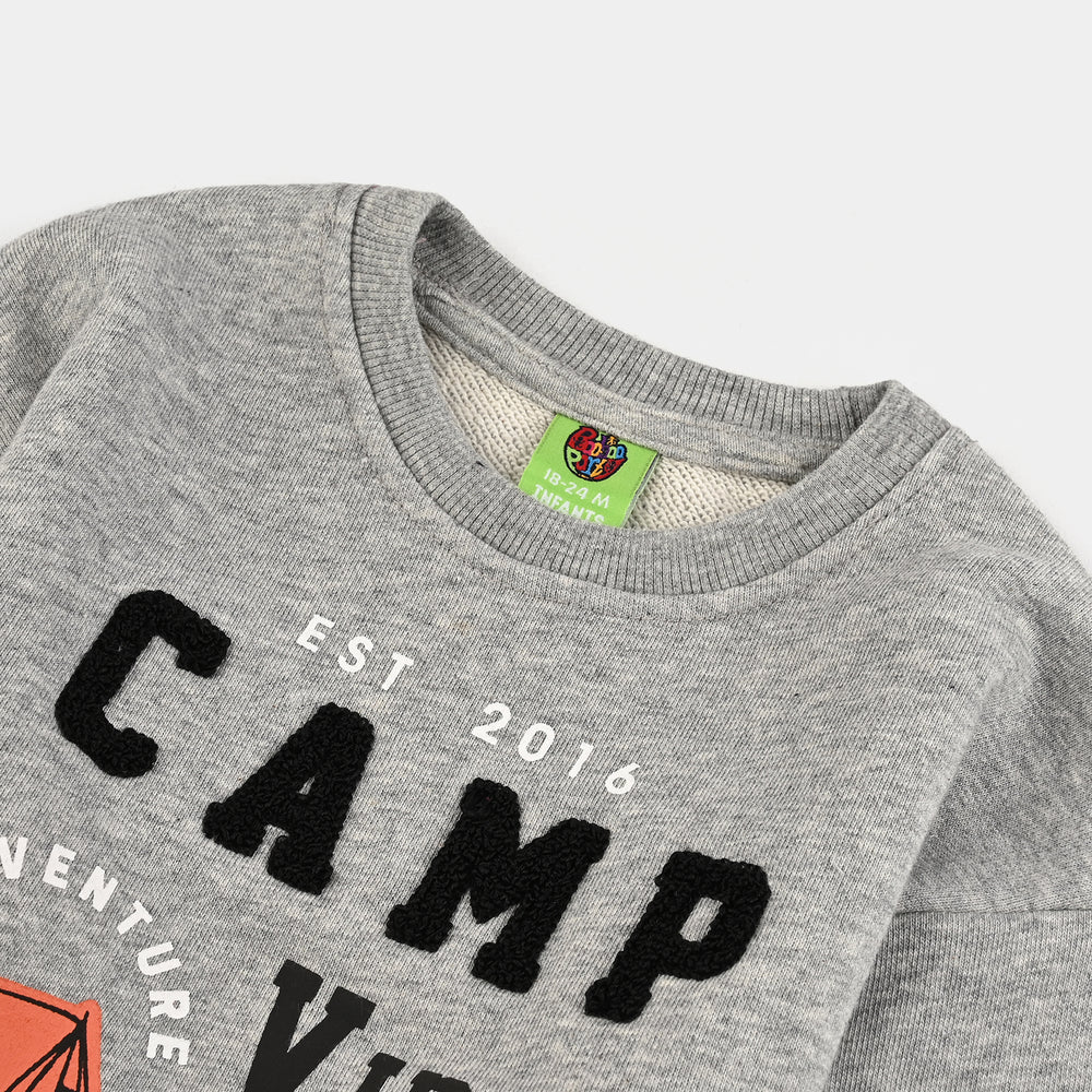 Infant Boys Jersey/Terry Sweatshirt CAMP VIBES-GREY