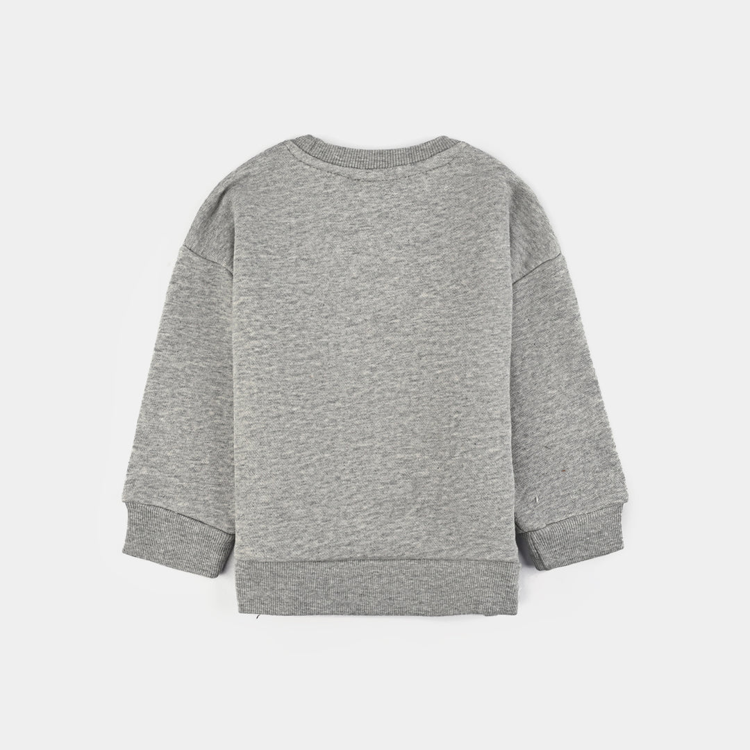 Infant Boys Jersey/Terry Sweatshirt CAMP VIBES-GREY