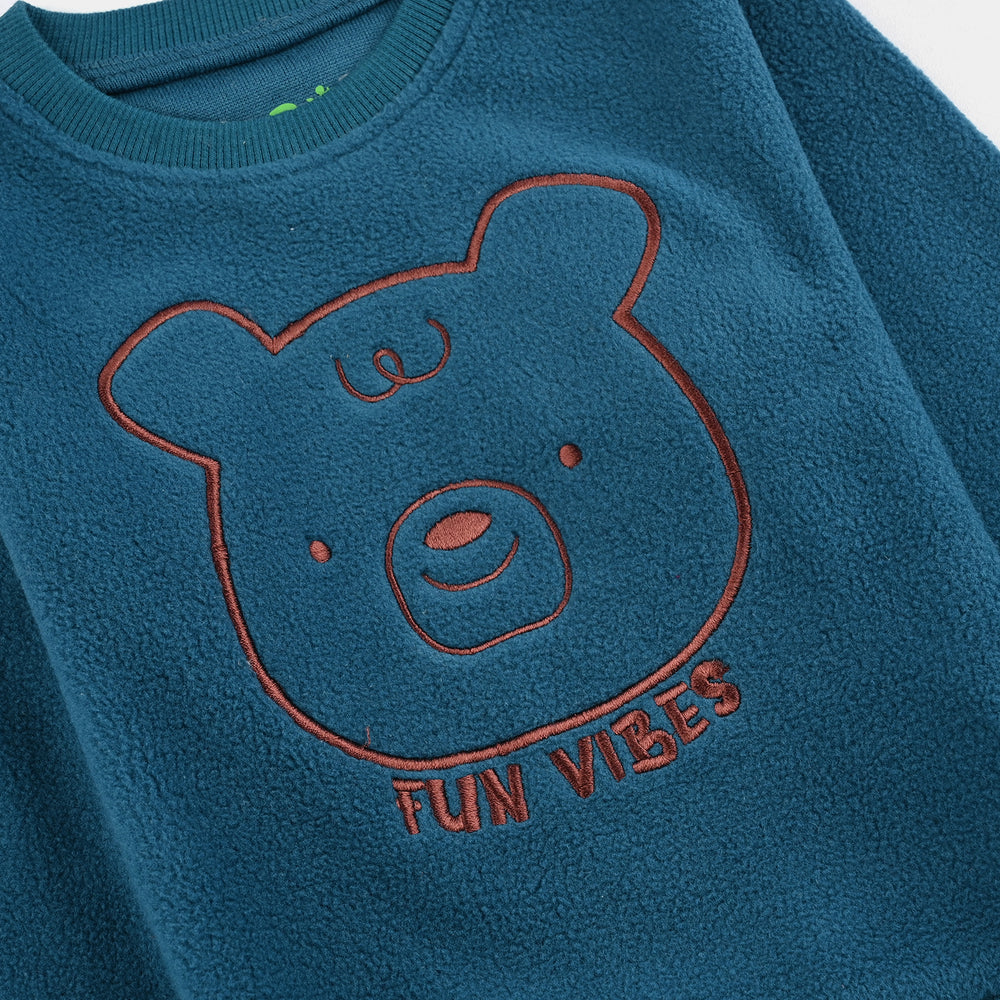 Infant Boys Fleece Sweatshirt FUN VIBES-Blue