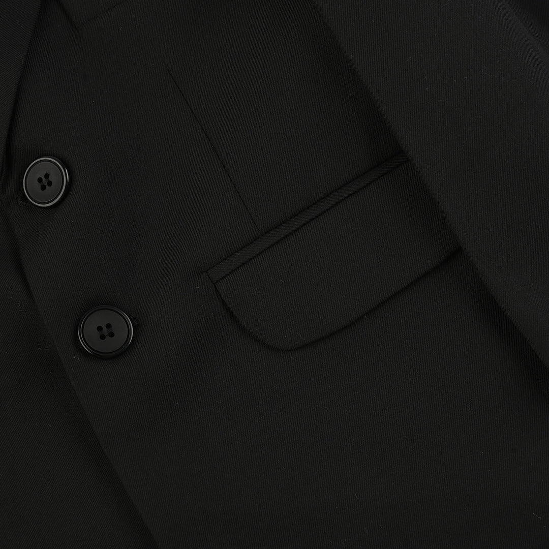 Boys Cotton Twill 3 Piece suit - Black