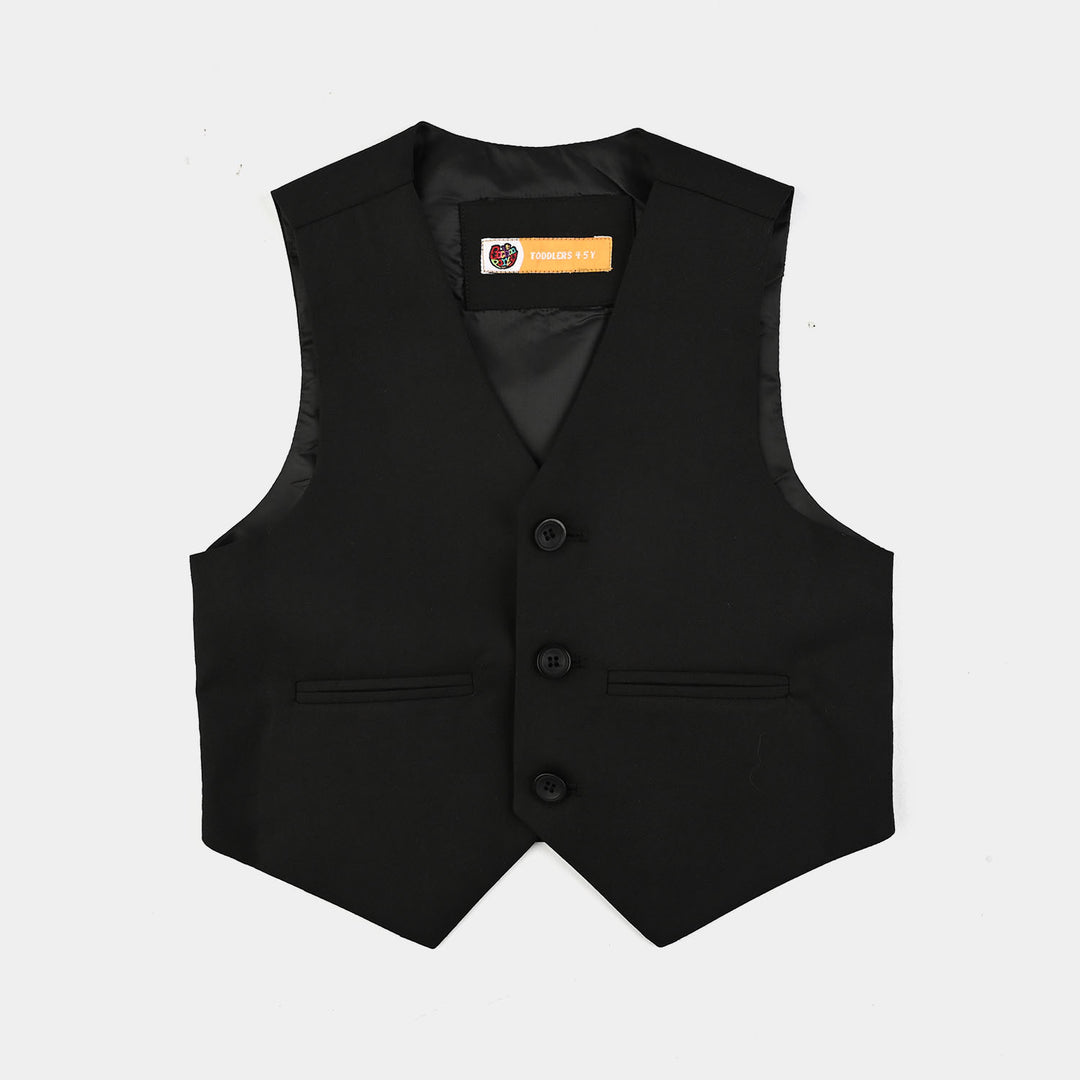 Boys Cotton Twill 3 Piece suit - Black