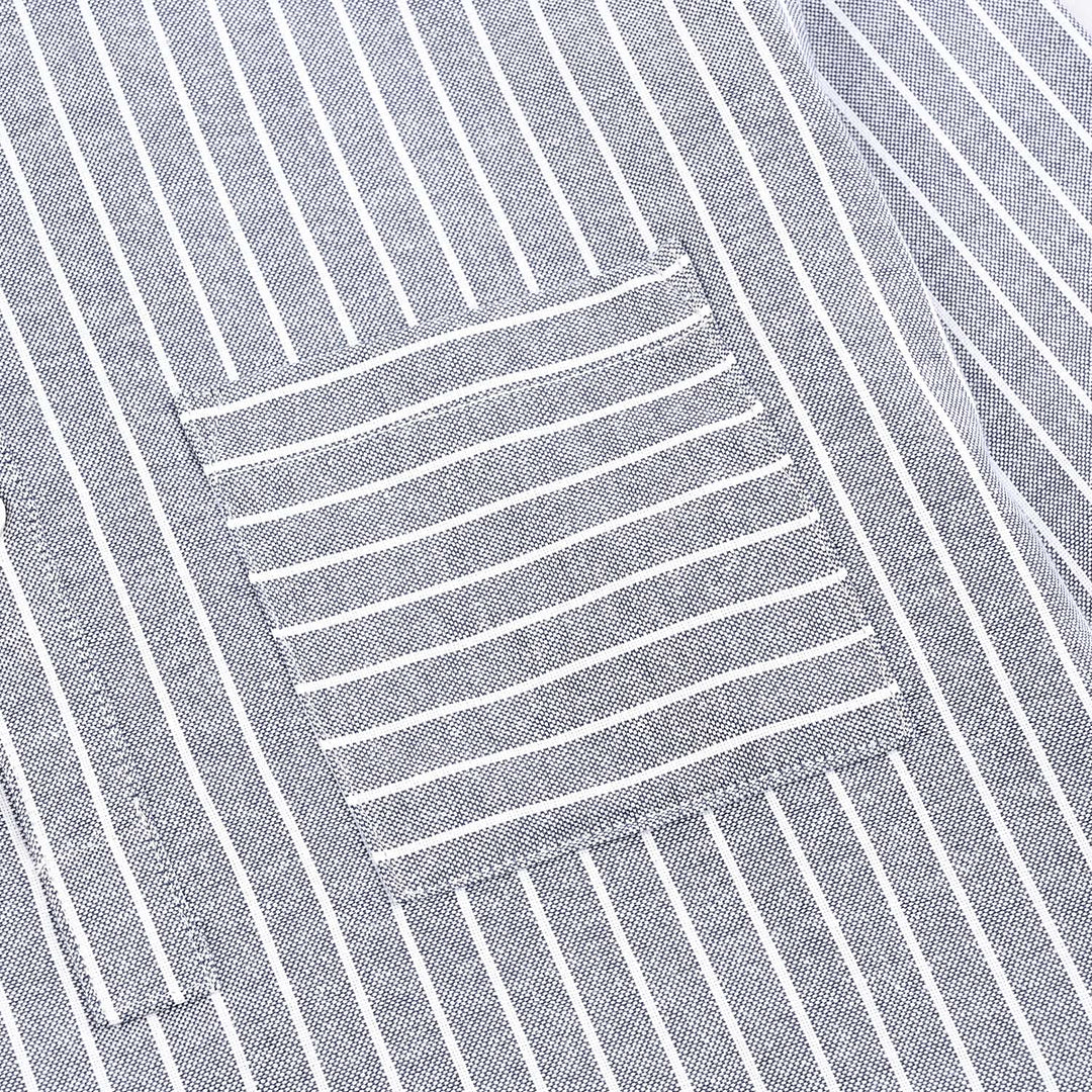 Boys Yarn Dyed Shirt (Tunic Bold Stripe)-BLUE