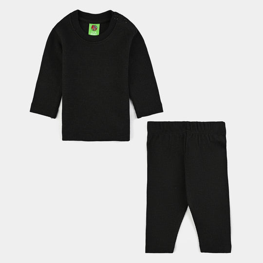 Infant Unisex Thermal Inner Wear Suit-BLACK