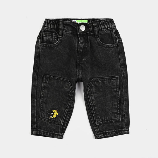Infant Boys Denim power stretch Pant Small Friends Club-BLACK