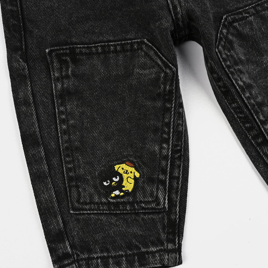 Infant Boys Denim power stretch Pant Small Friends Club-BLACK