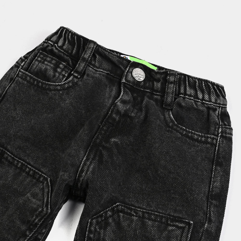 Infant Boys Denim power stretch Pant Small Friends Club-BLACK