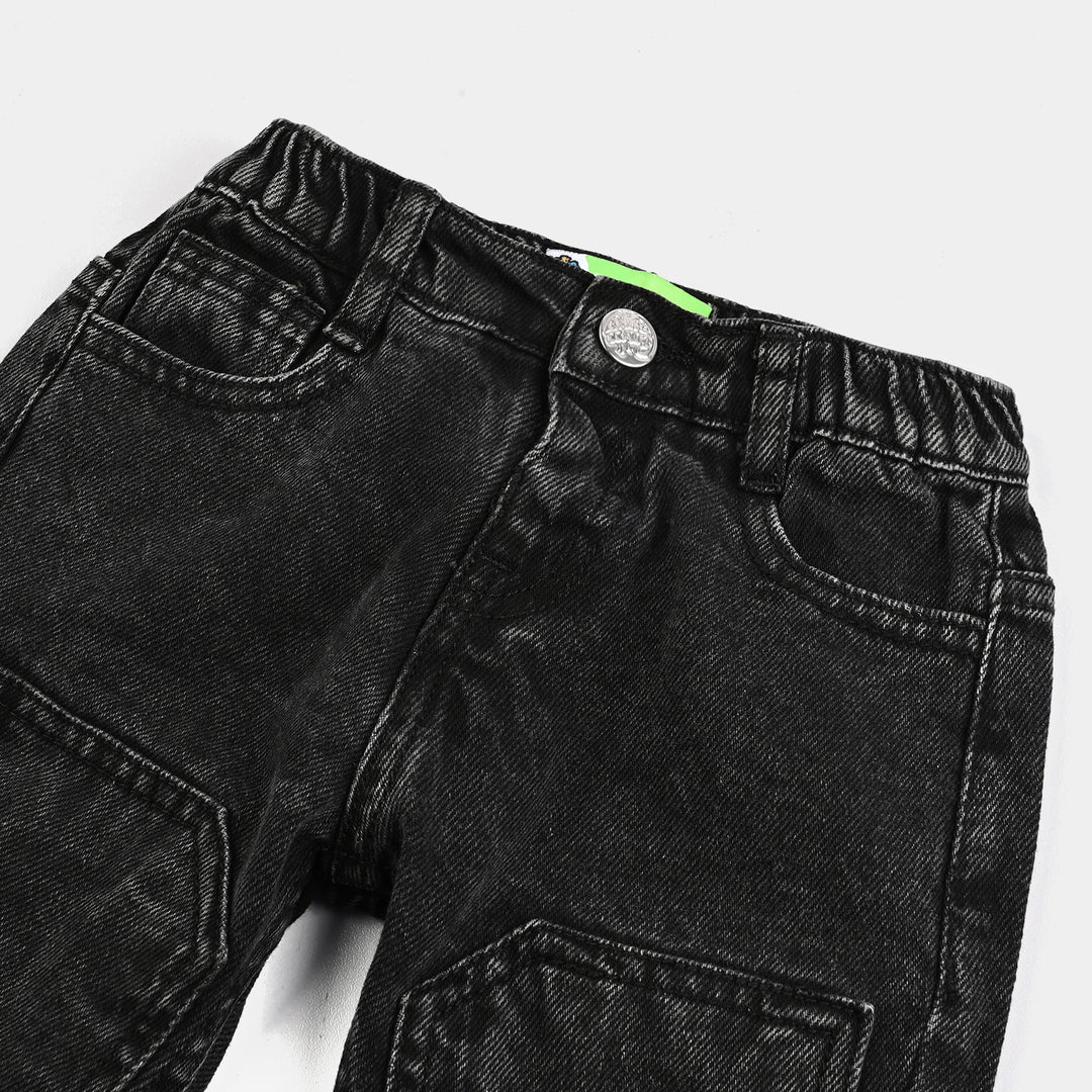 Infant Boys Denim power stretch Pant Small Friends Club-BLACK