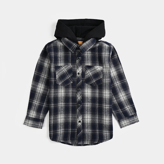 Boys Yarn Dyed Shirt (Amazing Day)-Black Check