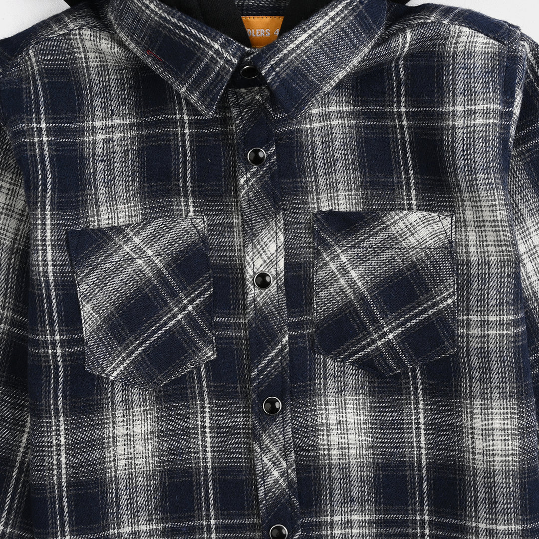 Boys Yarn Dyed Shirt (Amazing Day)-Black Check