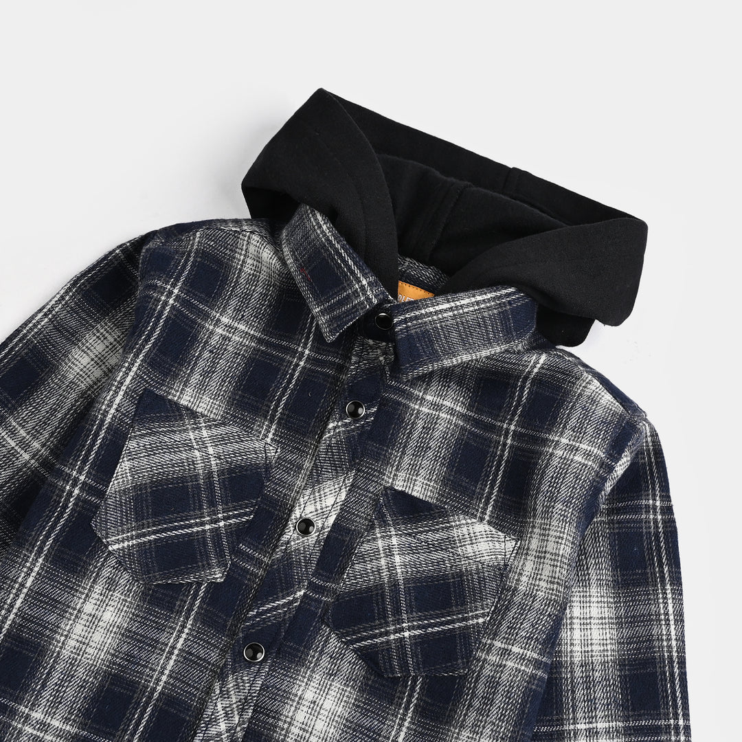 Boys Yarn Dyed Shirt (Amazing Day)-Black Check